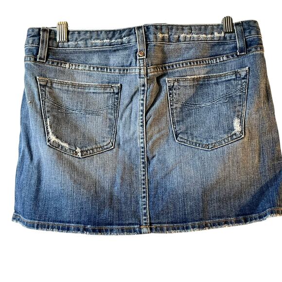 Gap Hayden Denim Mini Skirt Distressed Destructed 4 / 27 (2967) - Picture 2 of 2